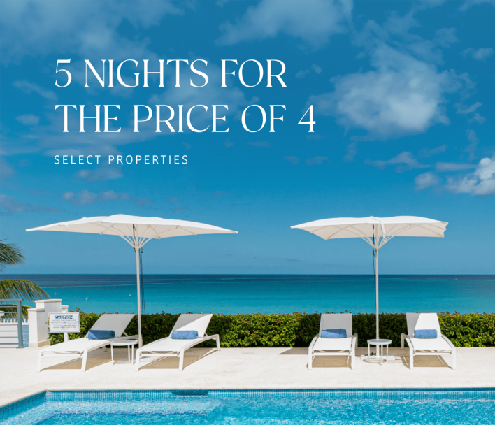 Have a night on us! Stay 5 nights for the price of 4!